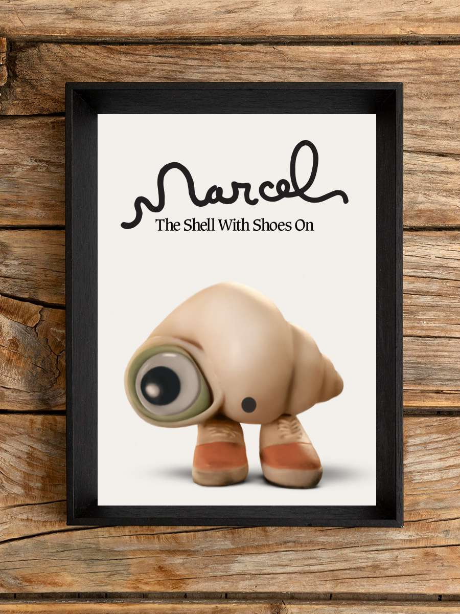 Deniz Kabuğu Marcel - Marcel the Shell with Shoes On Film Tablo Siyah Çerçeveli Film Poster Afiş Tablo