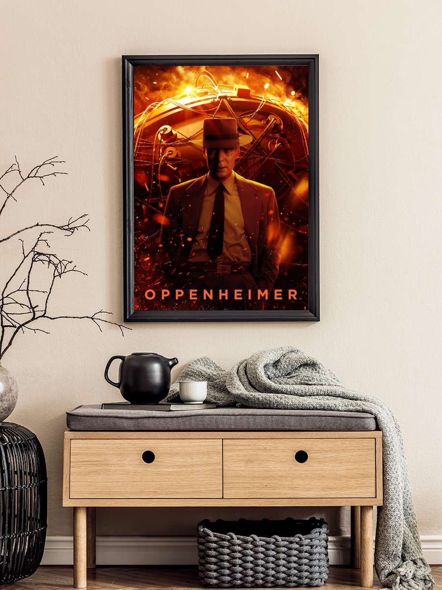 Oppenheimer Film Tablo Siyah Çerçeveli Film Poster Afiş Tablo