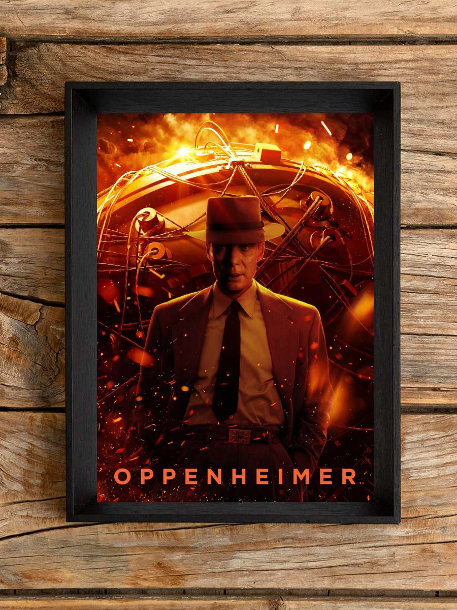 Oppenheimer Film Tablo Siyah Çerçeveli Film Poster Afiş Tablo