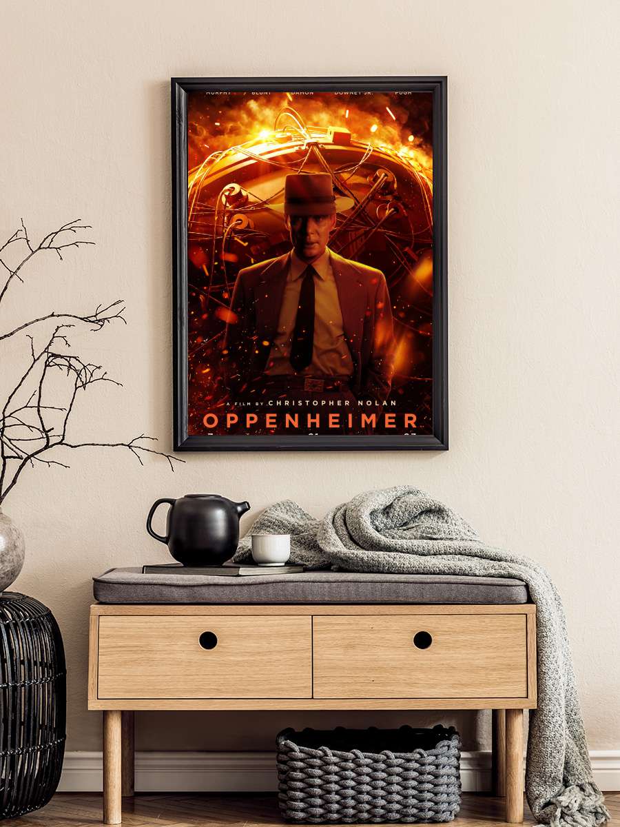 Oppenheimer Film Tablo Siyah Çerçeveli Film Poster Afiş Tablo