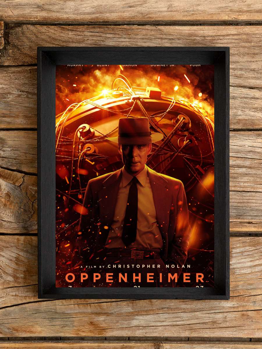 Oppenheimer Film Tablo Siyah Çerçeveli Film Poster Afiş Tablo