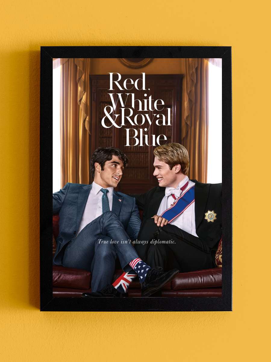 Red, White & Royal Blue Film Tablo Siyah Çerçeveli Film Poster Afiş Tablo