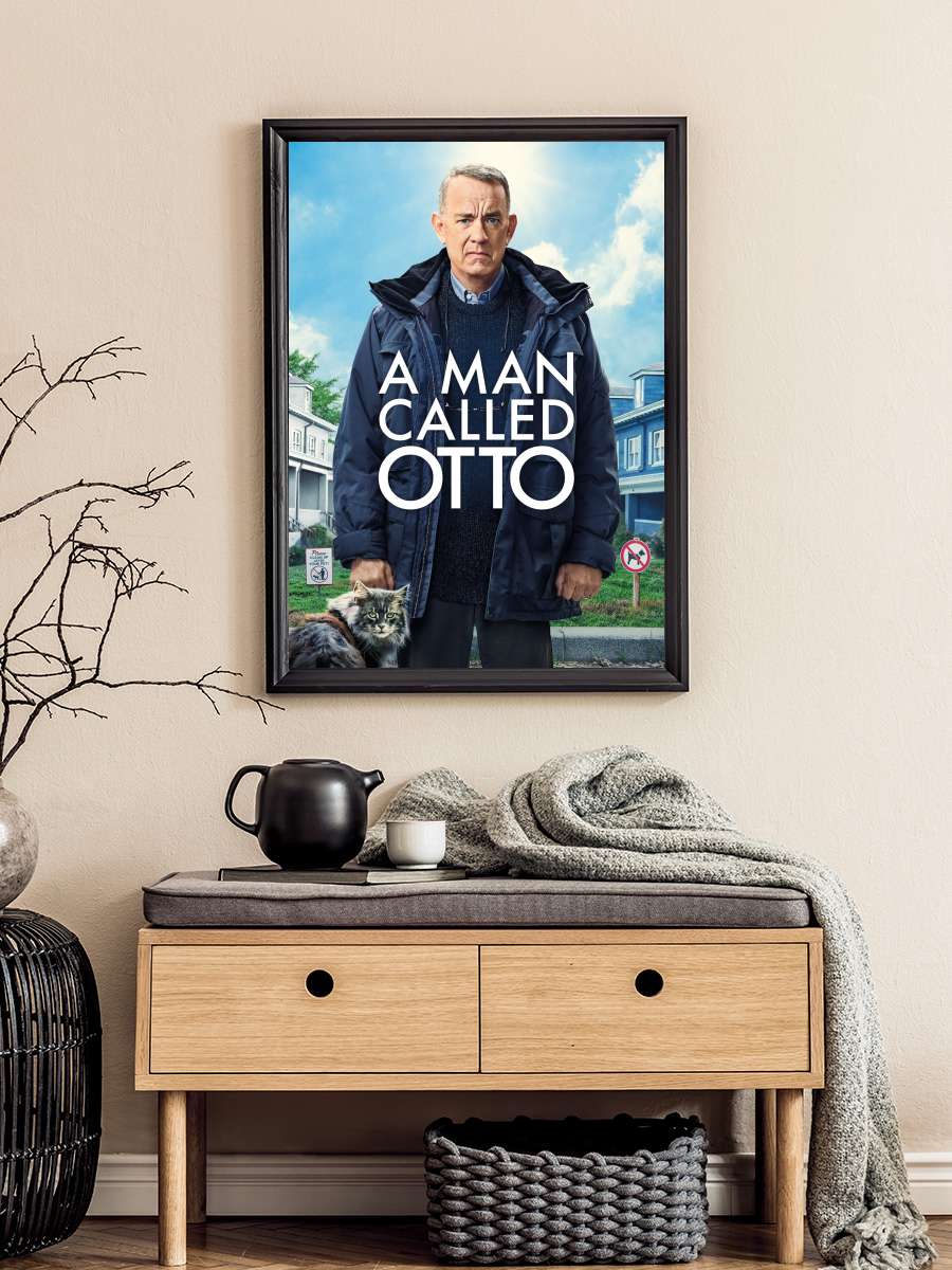 Hayata Röveşata Çeken Adam - A Man Called Otto Film Tablo Siyah Çerçeveli Film Poster Afiş Tablo