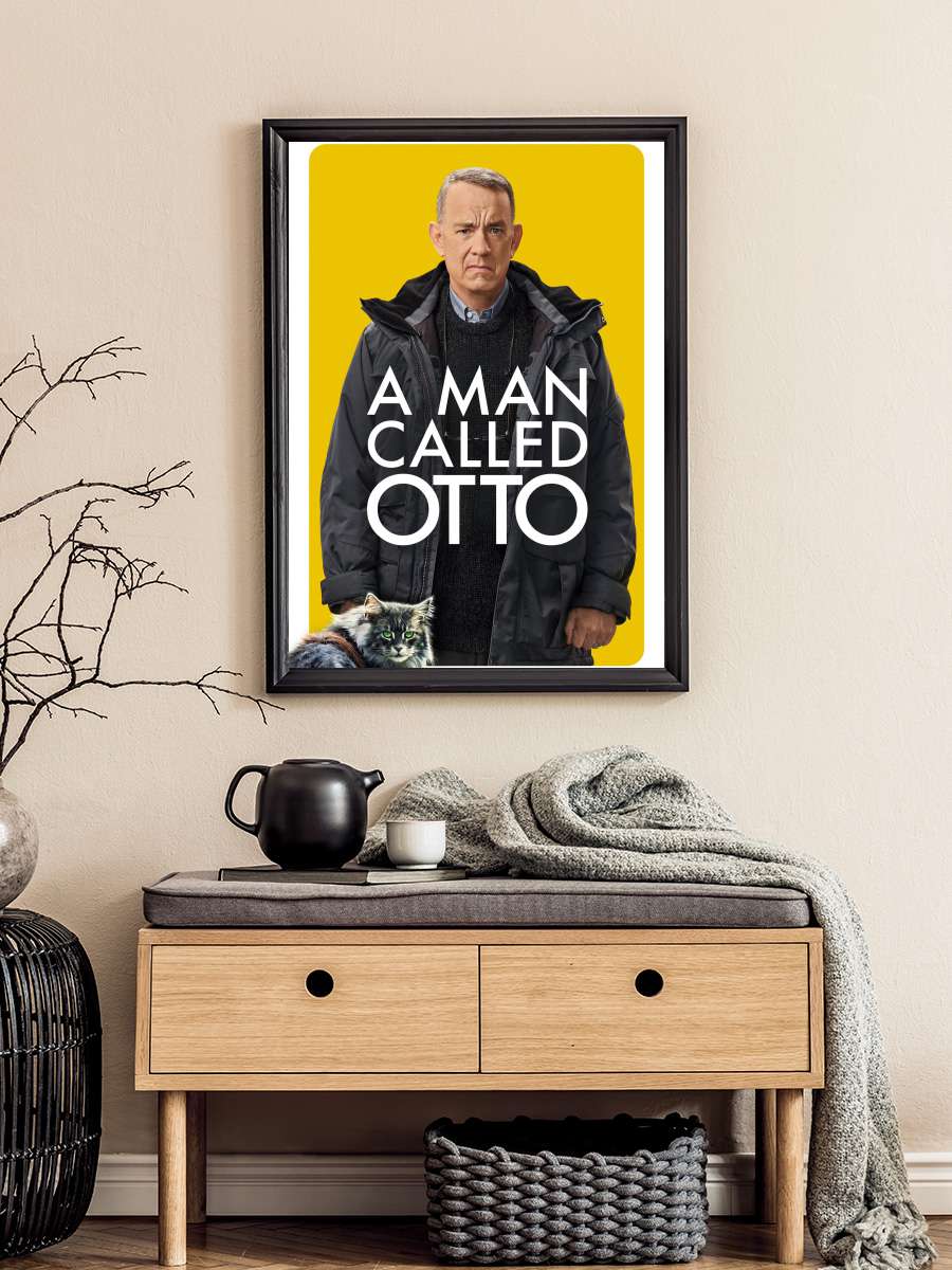 Hayata Röveşata Çeken Adam - A Man Called Otto Film Tablo Siyah Çerçeveli Film Poster Afiş Tablo