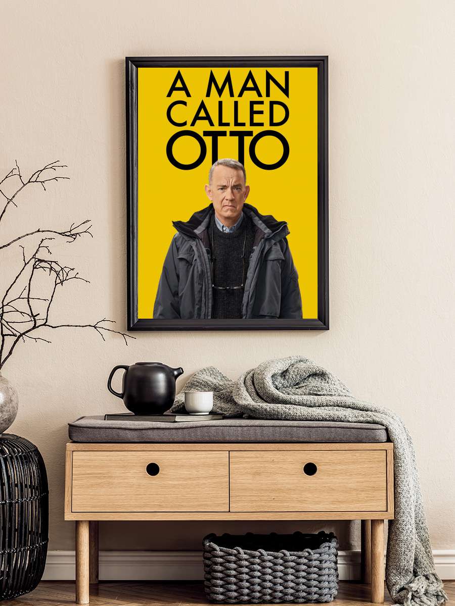 Hayata Röveşata Çeken Adam - A Man Called Otto Film Tablo Siyah Çerçeveli Film Poster Afiş Tablo