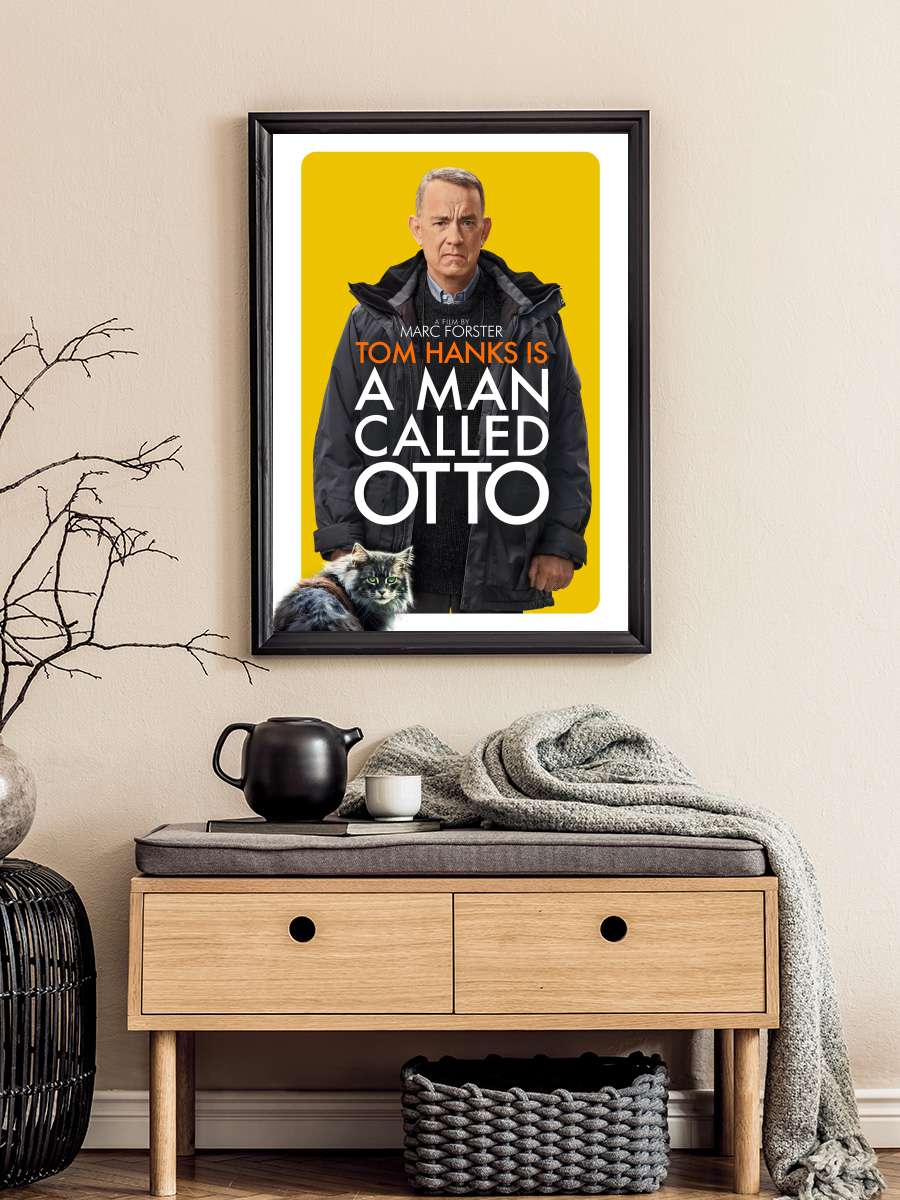 Hayata Röveşata Çeken Adam - A Man Called Otto Film Tablo Siyah Çerçeveli Film Poster Afiş Tablo