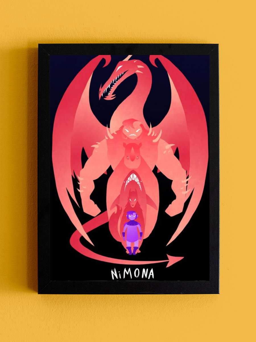 Nimona Film Tablo Siyah Çerçeveli Film Poster Afiş Tablo