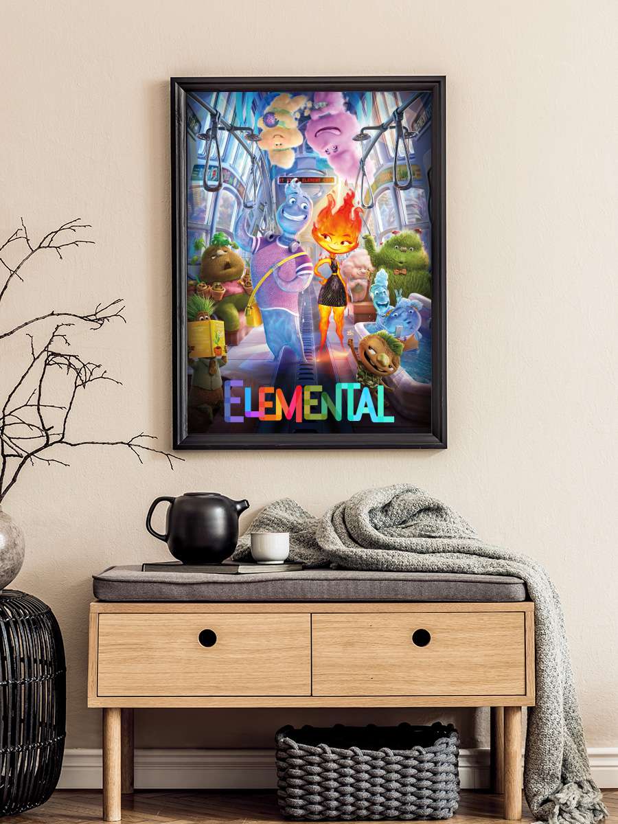 Elemental: Doğanın Güçleri - Elemental Film Tablo Siyah Çerçeveli Film Poster Afiş Tablo