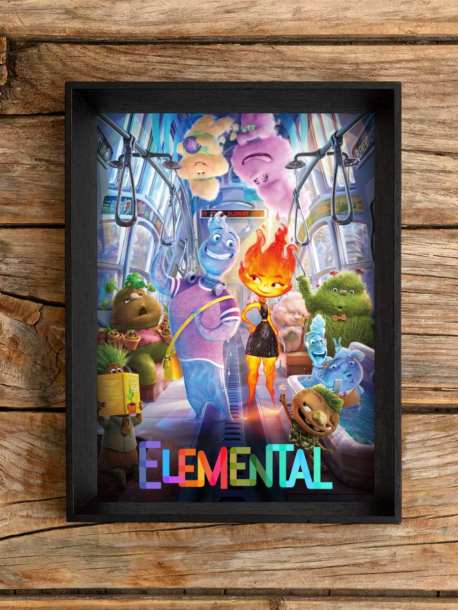 Elemental: Doğanın Güçleri - Elemental Film Tablo Siyah Çerçeveli Film Poster Afiş Tablo