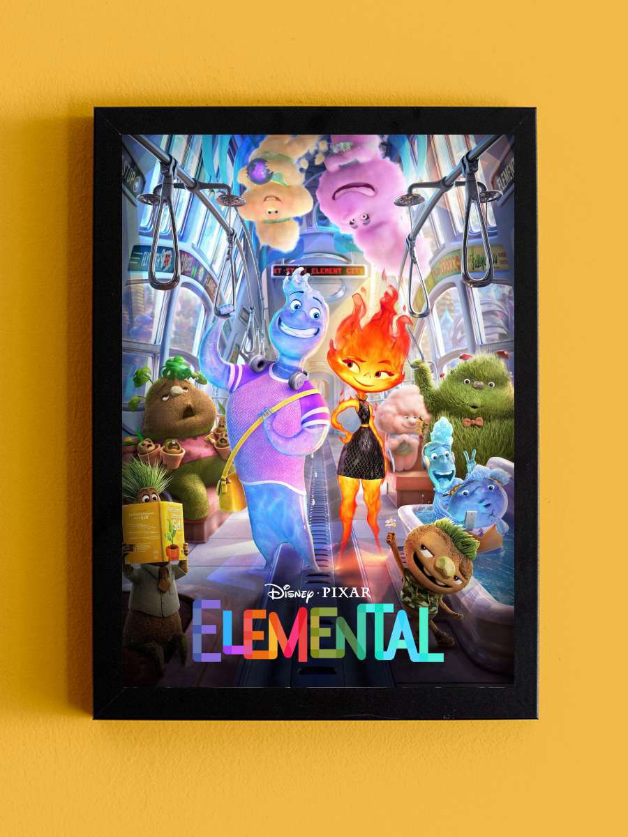 Elemental: Doğanın Güçleri - Elemental Film Tablo Siyah Çerçeveli Film Poster Afiş Tablo