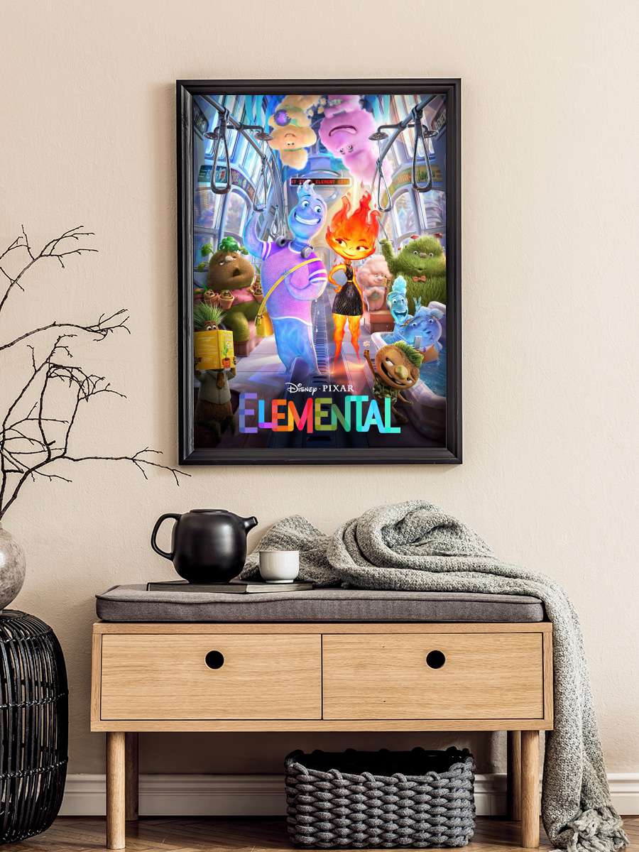 Elemental: Doğanın Güçleri - Elemental Film Tablo Siyah Çerçeveli Film Poster Afiş Tablo