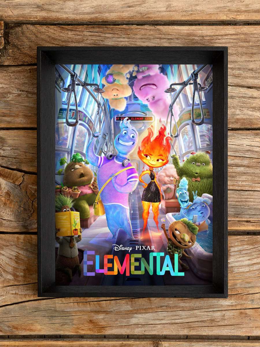 Elemental: Doğanın Güçleri - Elemental Film Tablo Siyah Çerçeveli Film Poster Afiş Tablo