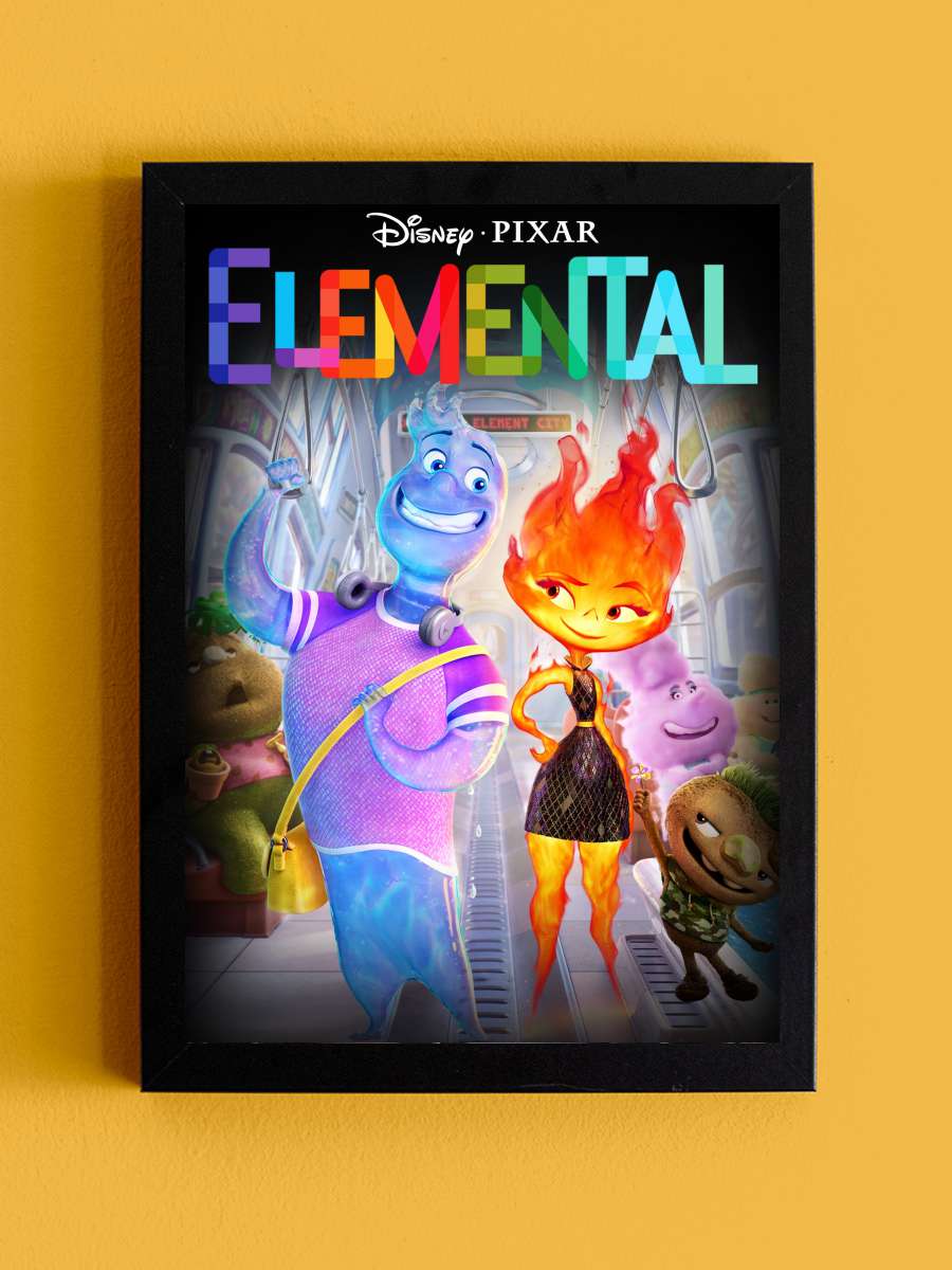 Elemental: Doğanın Güçleri - Elemental Film Tablo Siyah Çerçeveli Film Poster Afiş Tablo