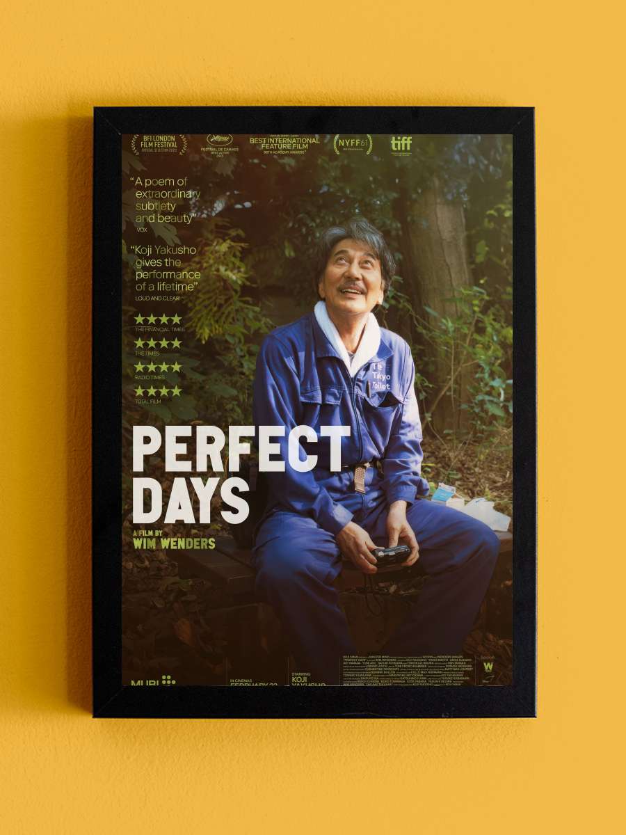 Mükemmel Günler - PERFECT DAYS Film Tablo Siyah Çerçeveli Film Poster Afiş Tablo