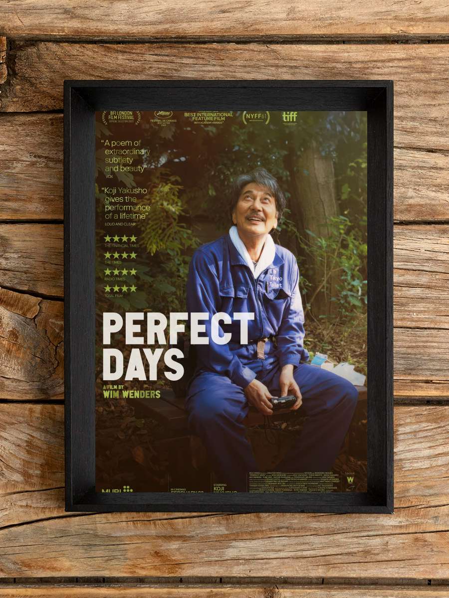 Mükemmel Günler - PERFECT DAYS Film Tablo Siyah Çerçeveli Film Poster Afiş Tablo