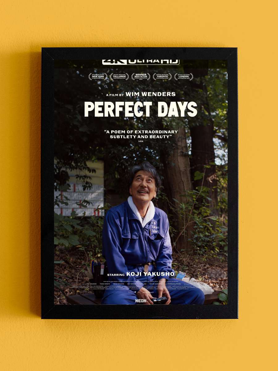 Mükemmel Günler - PERFECT DAYS Film Tablo Siyah Çerçeveli Film Poster Afiş Tablo