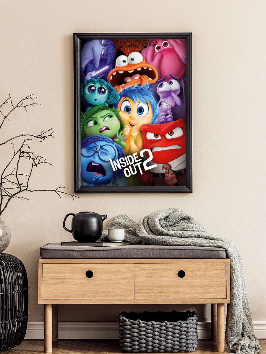 Ters Yüz 2 - Inside Out 2 Film Tablo Siyah Çerçeveli Film Poster Afiş Tablo