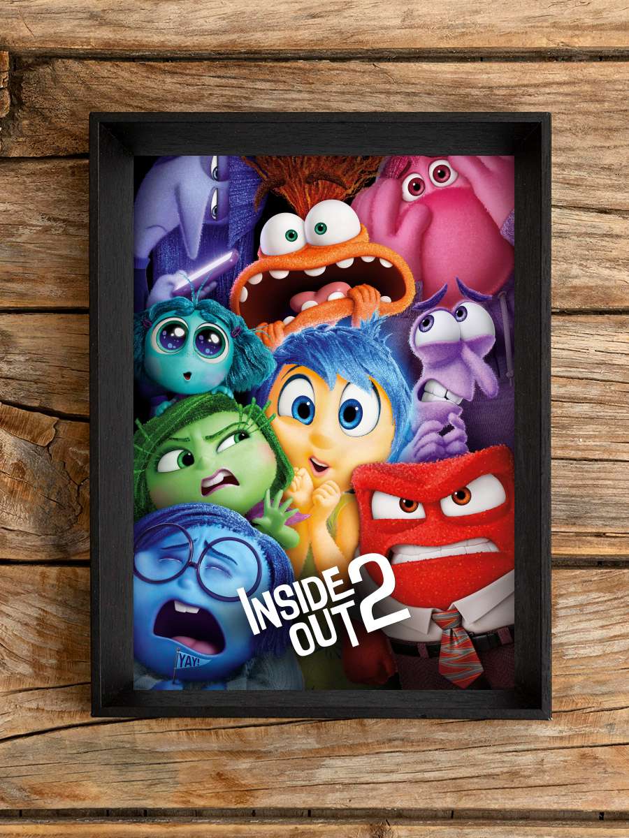 Ters Yüz 2 - Inside Out 2 Film Tablo Siyah Çerçeveli Film Poster Afiş Tablo