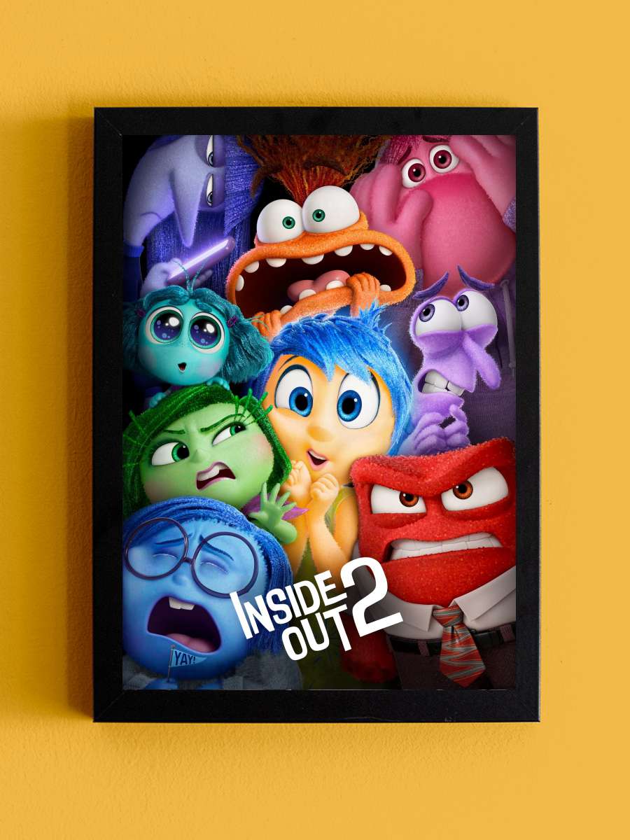 Ters Yüz 2 - Inside Out 2 Film Tablo Siyah Çerçeveli Film Poster Afiş Tablo