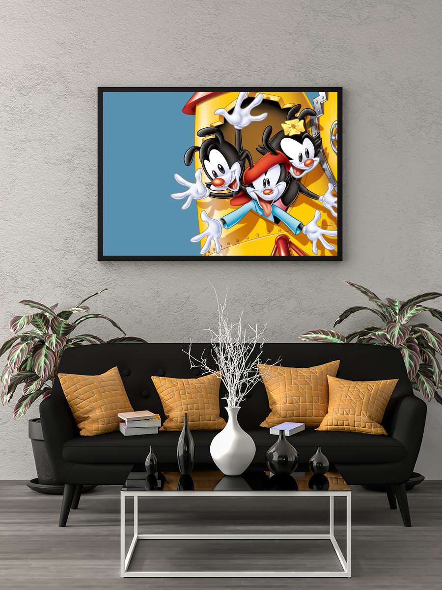 Animaniacs Dizi Tablo Siyah Çerçeveli Dizi Poster Duvar Tablo