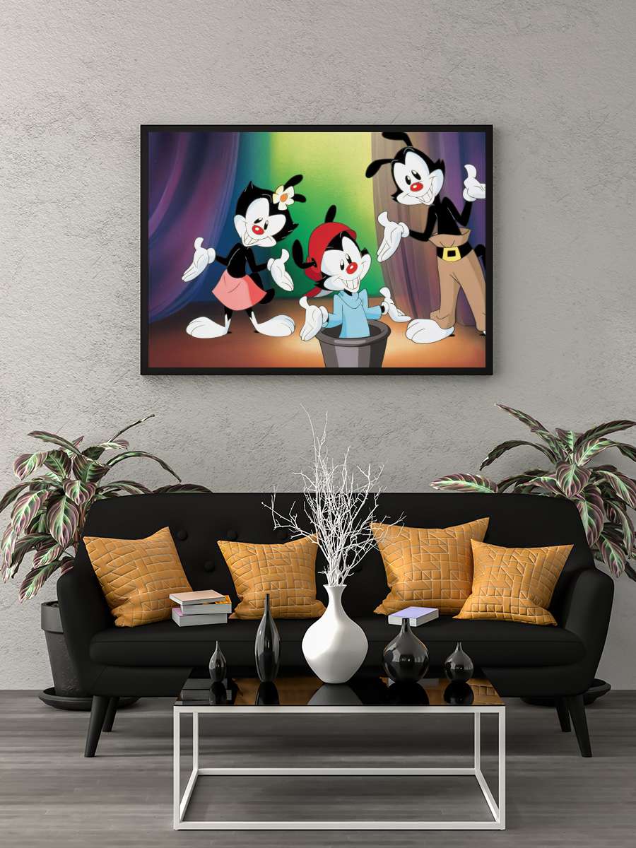 Animaniacs Dizi Tablo Siyah Çerçeveli Dizi Poster Duvar Tablo