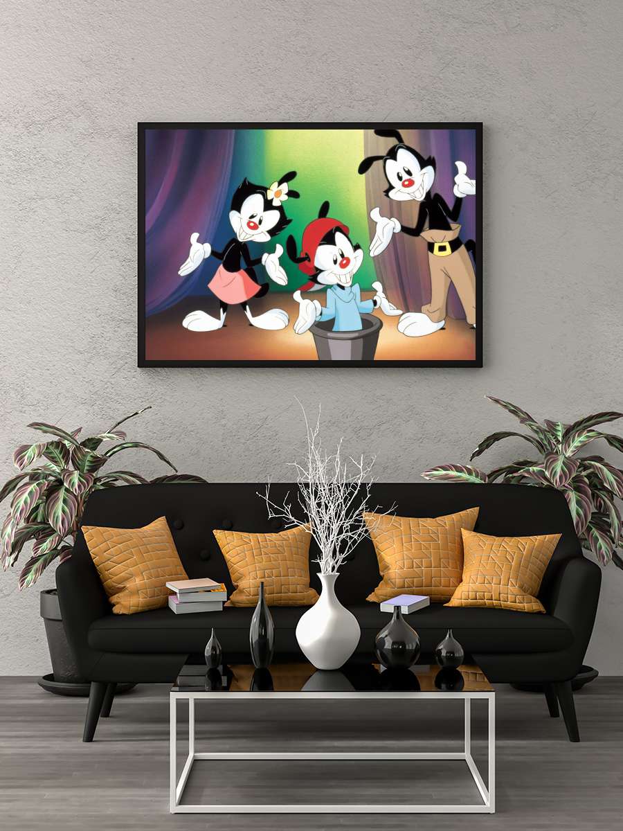 Animaniacs Dizi Tablo Siyah Çerçeveli Dizi Poster Duvar Tablo