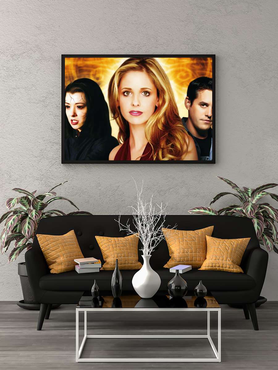 Vampir Avcısı Buffy - Buffy the Vampire Slayer Dizi Tablo Siyah Çerçeveli Dizi Poster Duvar Tablo