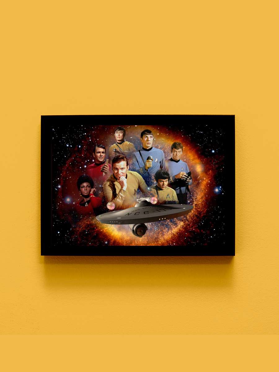 Star Trek Dizi Tablo Siyah Çerçeveli Dizi Poster Duvar Tablo