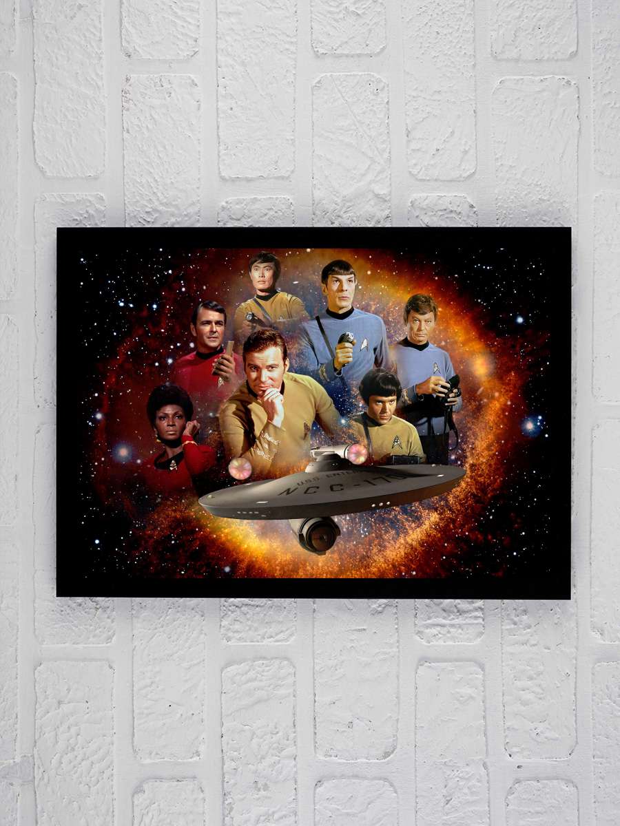 Star Trek Dizi Tablo Siyah Çerçeveli Dizi Poster Duvar Tablo