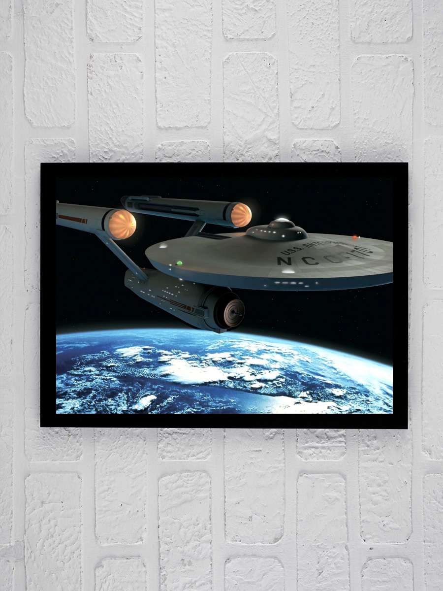 Star Trek Dizi Tablo Siyah Çerçeveli Dizi Poster Duvar Tablo