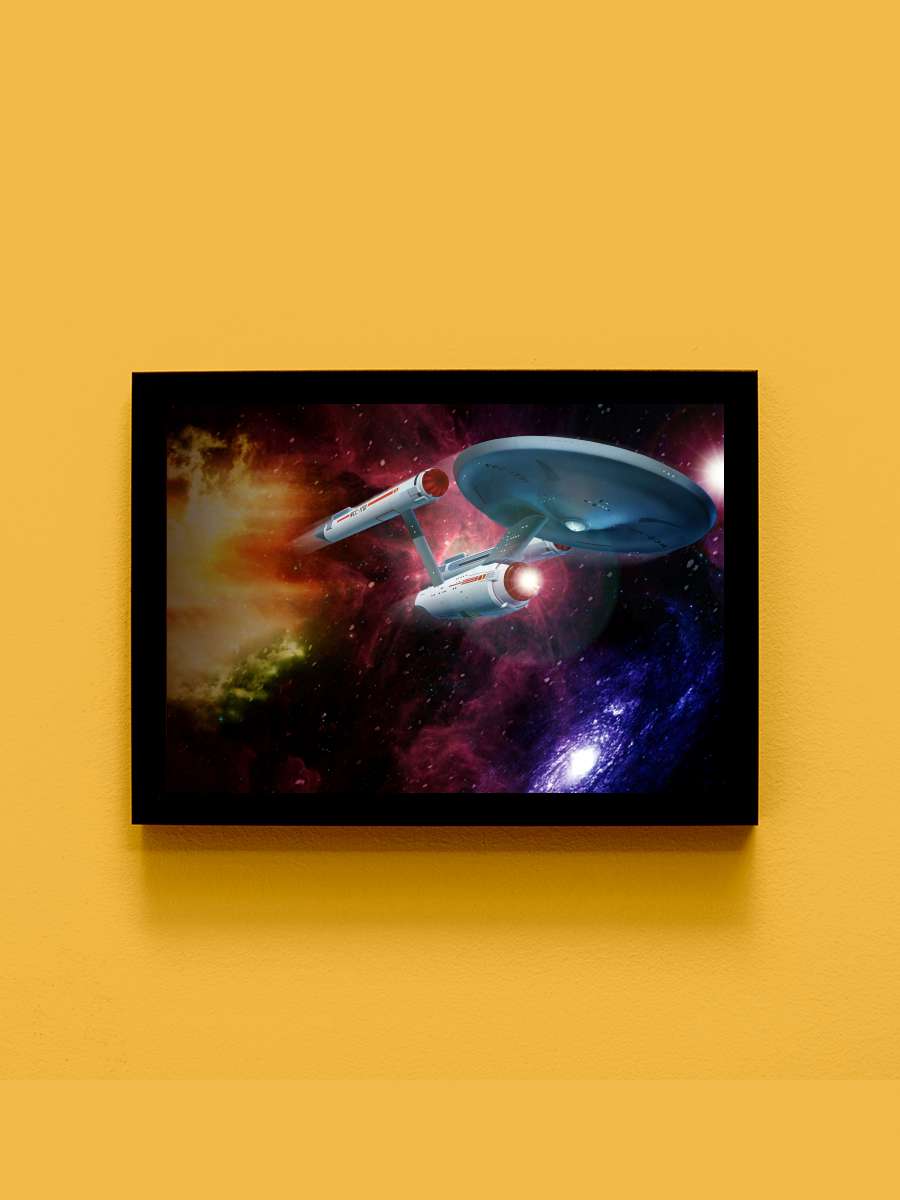 Star Trek Dizi Tablo Siyah Çerçeveli Dizi Poster Duvar Tablo