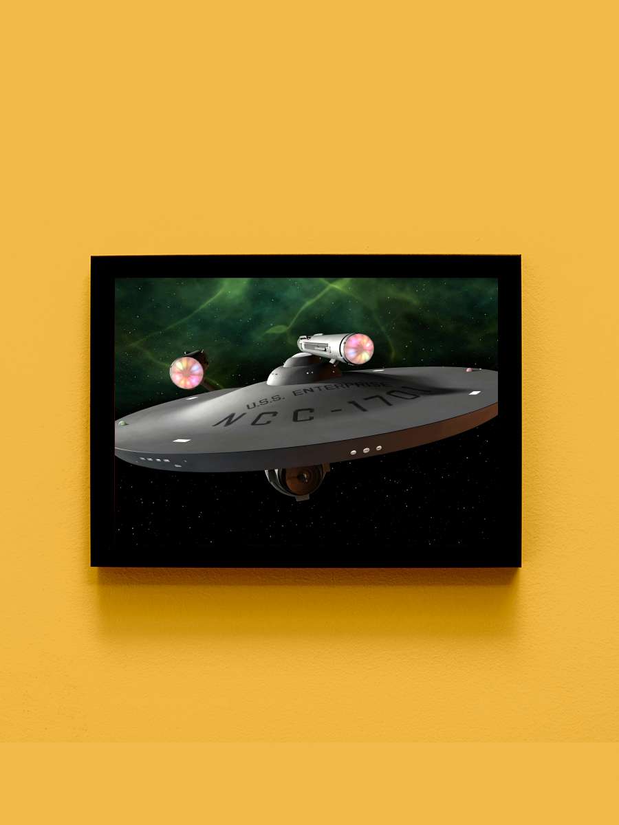 Star Trek Dizi Tablo Siyah Çerçeveli Dizi Poster Duvar Tablo