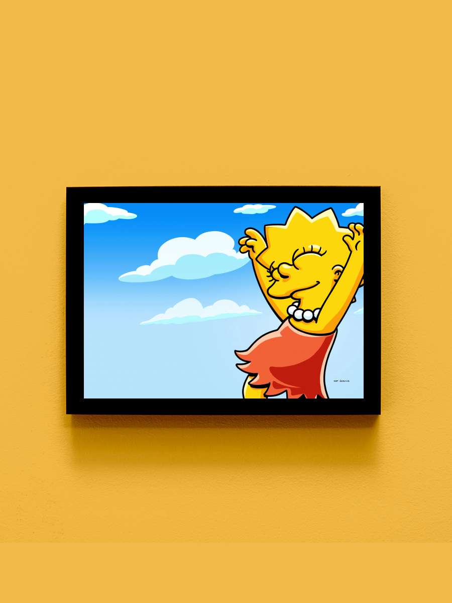 The Simpsons Dizi Tablo Siyah Çerçeveli Dizi Poster Duvar Tablo