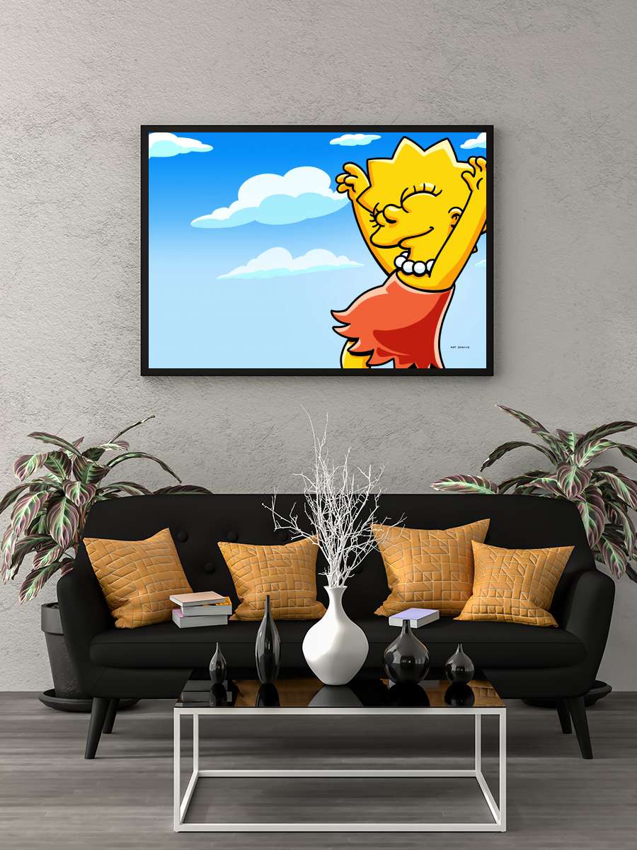 The Simpsons Dizi Tablo Siyah Çerçeveli Dizi Poster Duvar Tablo