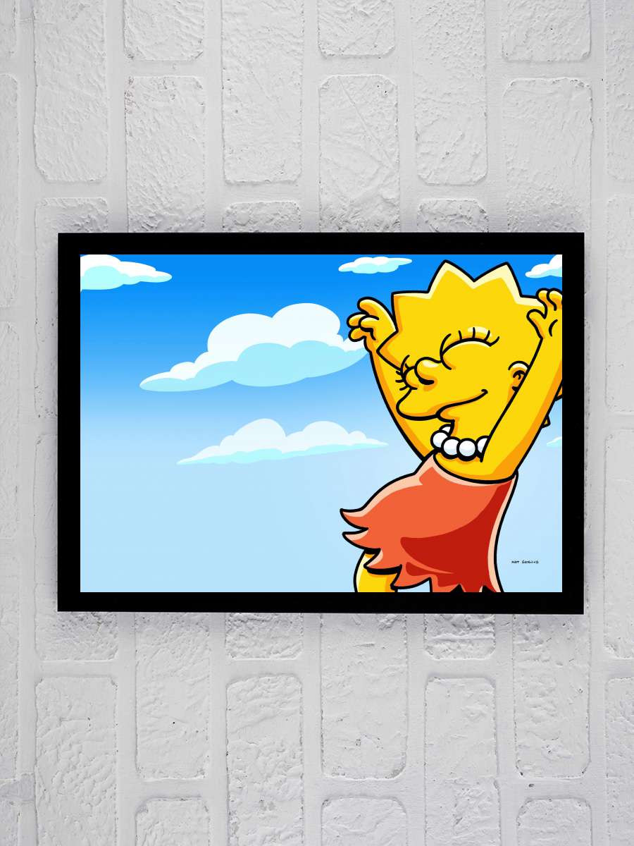 The Simpsons Dizi Tablo Siyah Çerçeveli Dizi Poster Duvar Tablo