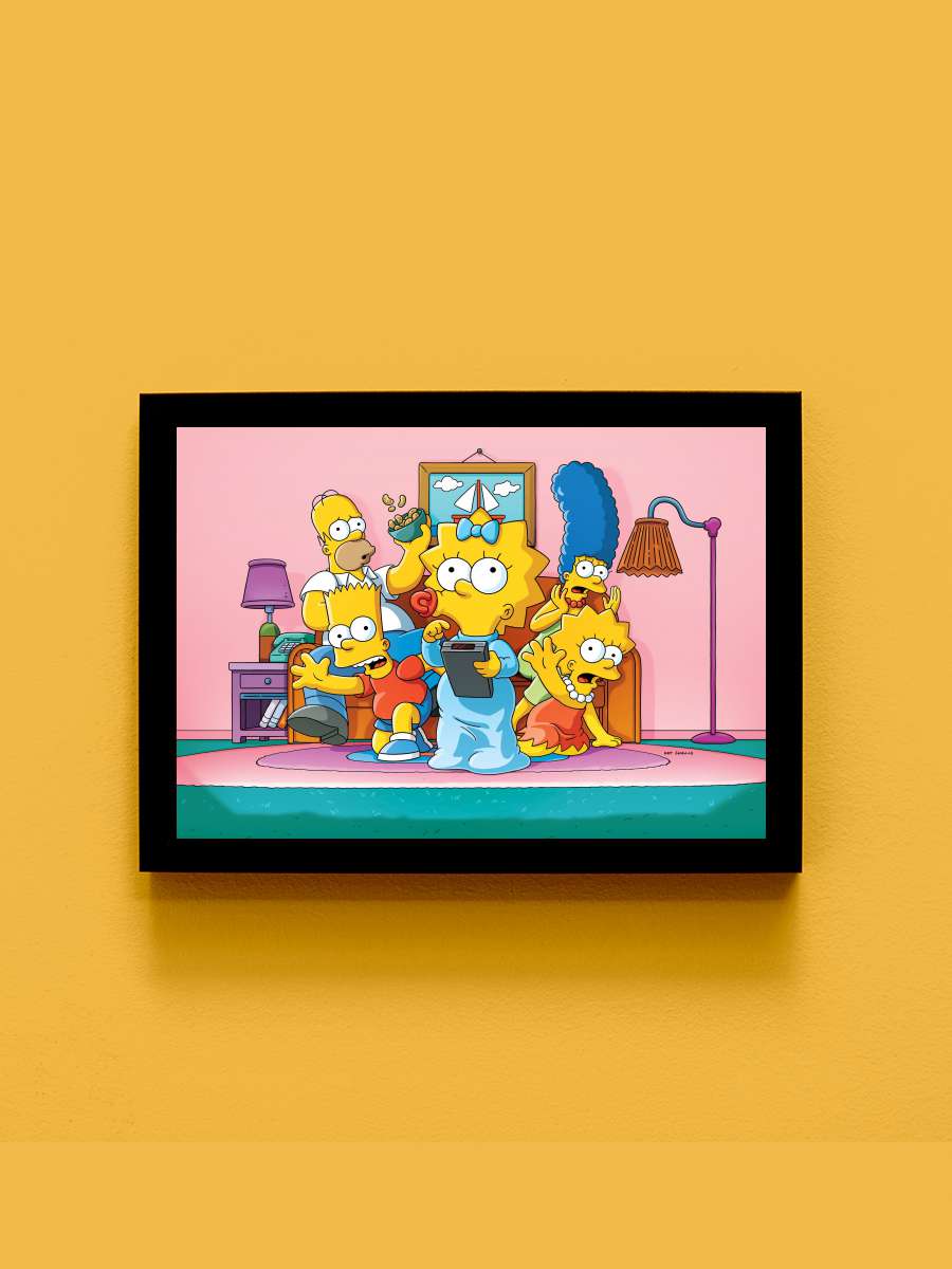 The Simpsons Dizi Tablo Siyah Çerçeveli Dizi Poster Duvar Tablo