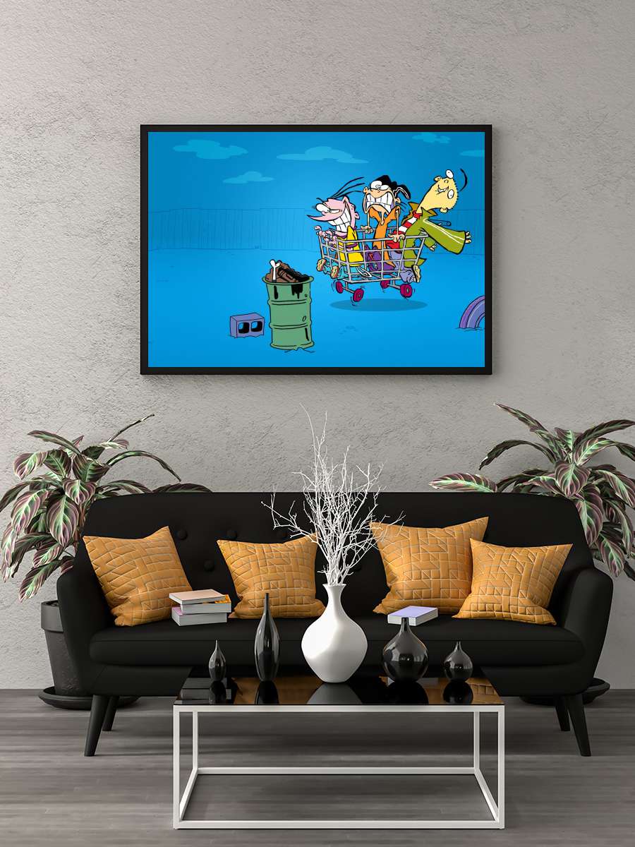 Ed, Edd ve Eddy - Ed, Edd n Eddy Dizi Tablo Siyah Çerçeveli Dizi Poster Duvar Tablo