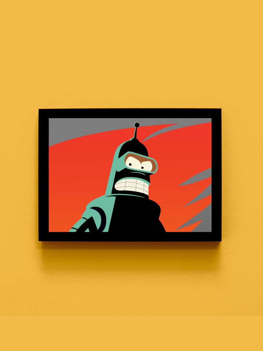 Futurama Dizi Tablo Siyah Çerçeveli Dizi Poster Duvar Tablo