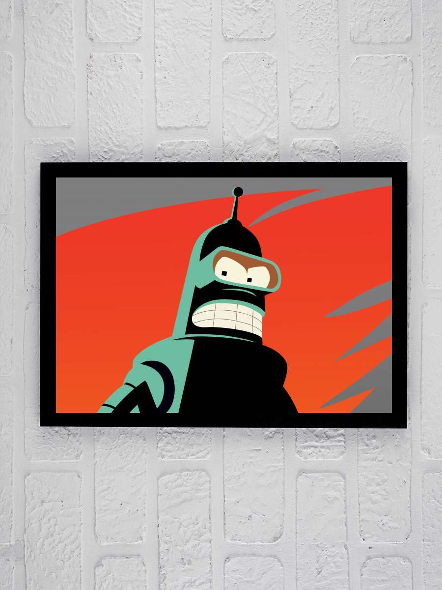 Futurama Dizi Tablo Siyah Çerçeveli Dizi Poster Duvar Tablo