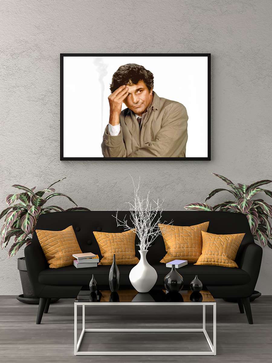 Columbo Dizi Tablo Siyah Çerçeveli Dizi Poster Duvar Tablo