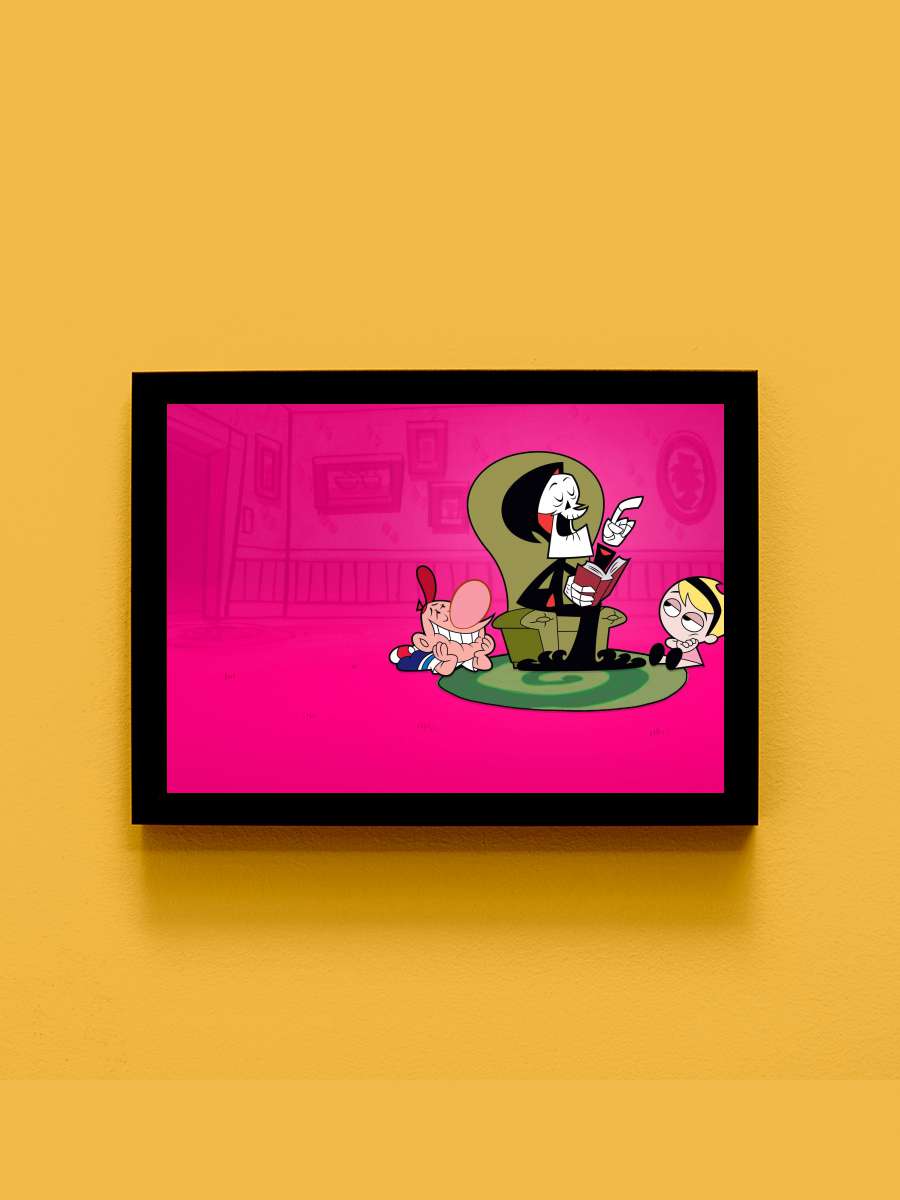 The Grim Adventures of Billy and Mandy Dizi Tablo Siyah Çerçeveli Dizi Poster Duvar Tablo