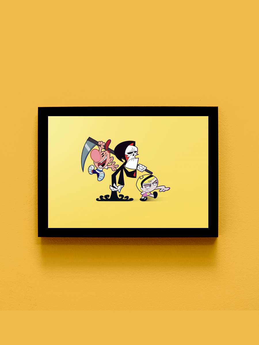 The Grim Adventures of Billy and Mandy Dizi Tablo Siyah Çerçeveli Dizi Poster Duvar Tablo