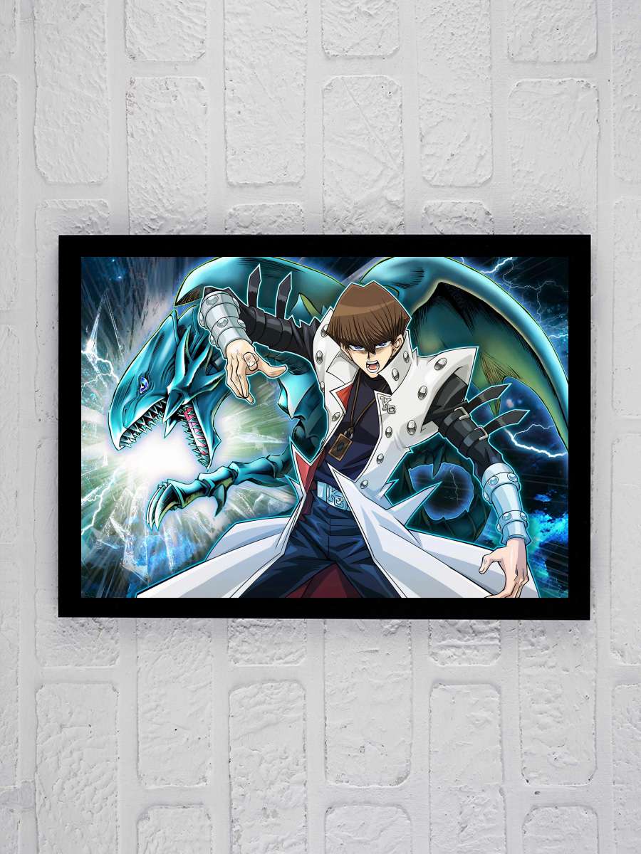 Yu-Gi-Oh! Duel Monsters - 遊☆戯☆王デュエルモンスターズ Dizi Tablo Siyah Çerçeveli Dizi Poster Duvar Tablo