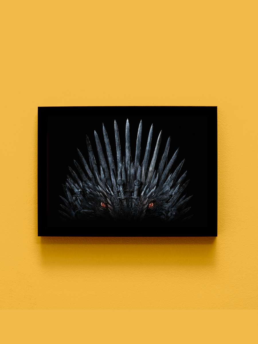 Game of Thrones Dizi Tablo Siyah Çerçeveli Dizi Poster Duvar Tablo