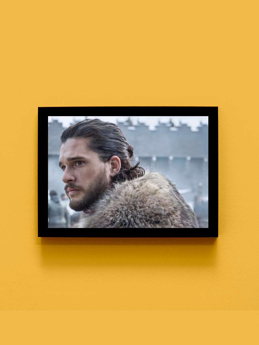 Game of Thrones Dizi Tablo Siyah Çerçeveli Dizi Poster Duvar Tablo