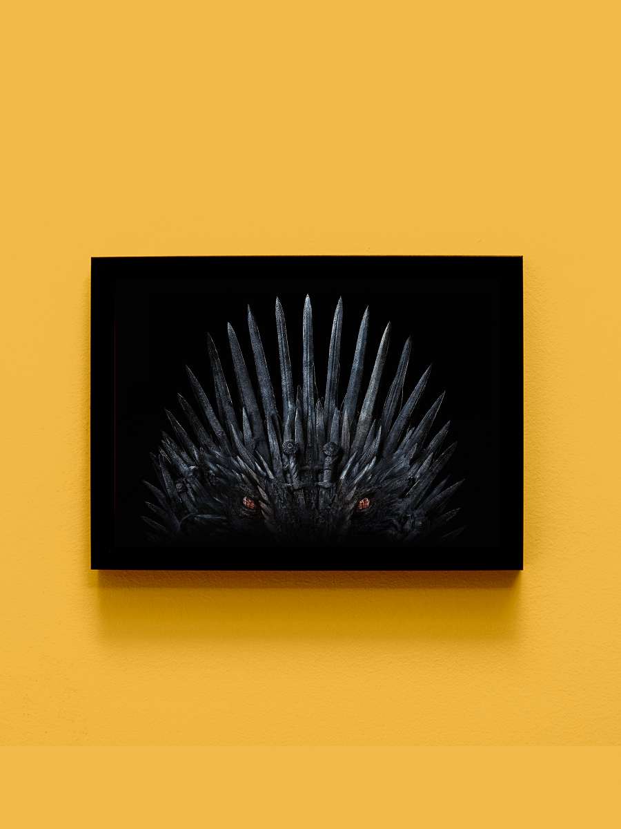 Game of Thrones Dizi Tablo Siyah Çerçeveli Dizi Poster Duvar Tablo