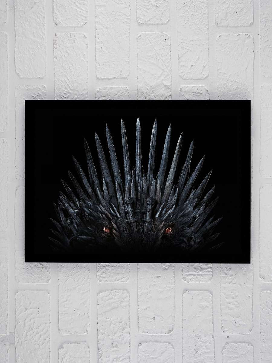 Game of Thrones Dizi Tablo Siyah Çerçeveli Dizi Poster Duvar Tablo