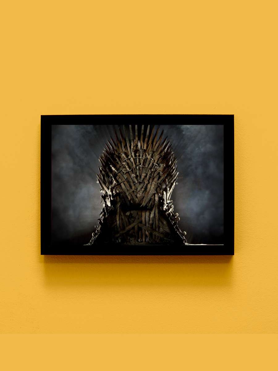 Game of Thrones Dizi Tablo Siyah Çerçeveli Dizi Poster Duvar Tablo