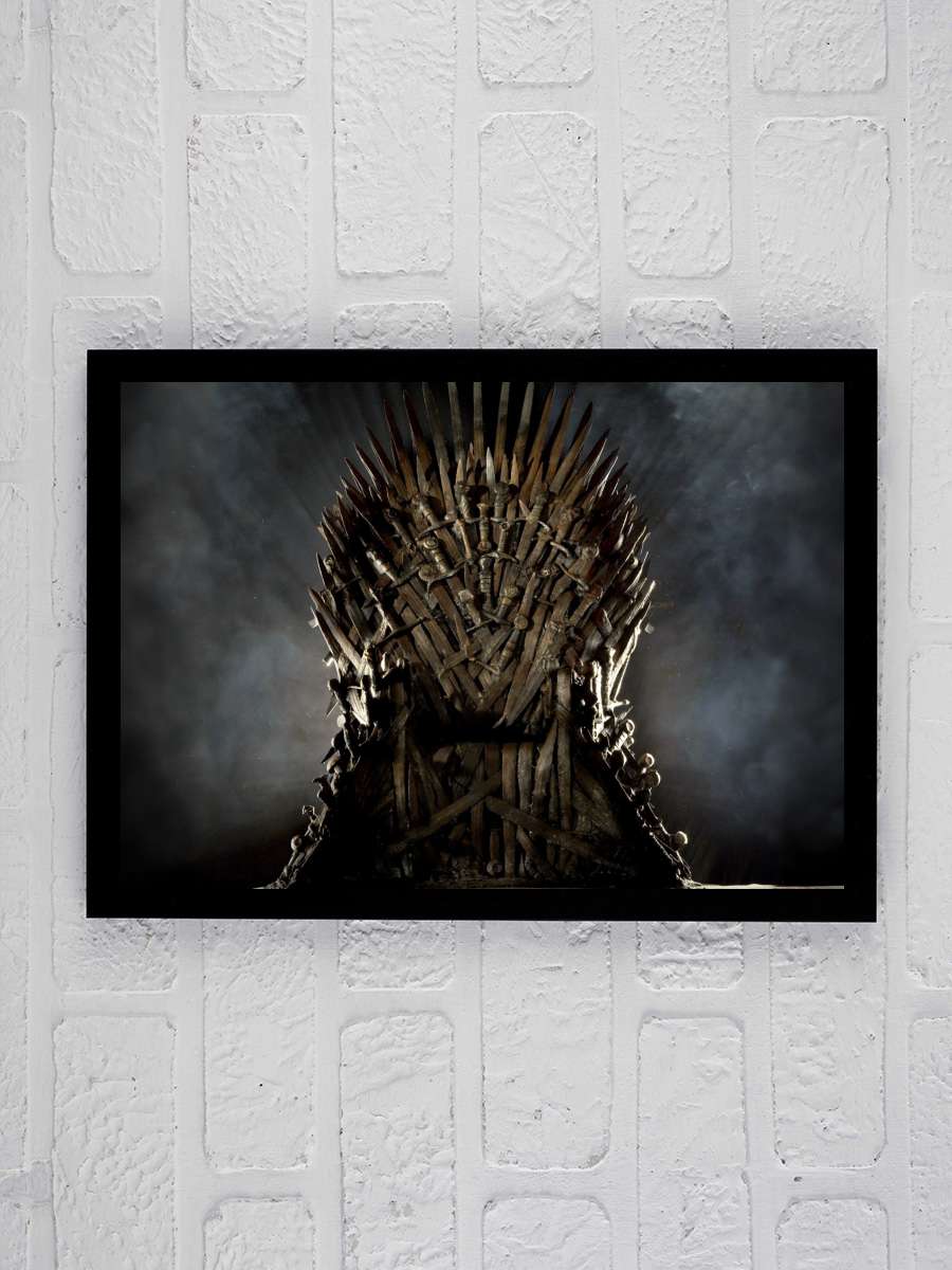 Game of Thrones Dizi Tablo Siyah Çerçeveli Dizi Poster Duvar Tablo