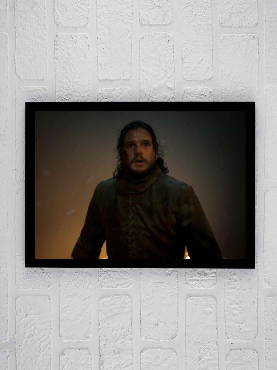 Game of Thrones Dizi Tablo Siyah Çerçeveli Dizi Poster Duvar Tablo